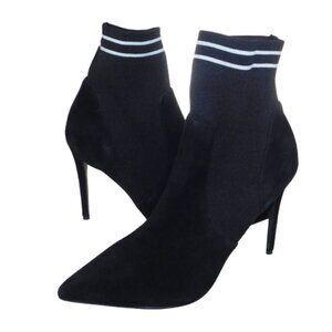 STEVE MADDEN Emilia Black Sock Booties 7.5